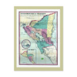 1856 Government Map of Nicaragua by A.H. Jocelyn Postcard