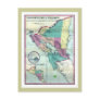 1856 Government Map of Nicaragua by A.H. Jocelyn Postcard