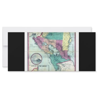 1856 Government Map of Nicaragua by A.H. Jocelyn Rack Card Design by ZephyrusBooks