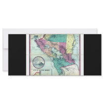 1856 Government Map of Nicaragua by A.H. Jocelyn Rack Card Design