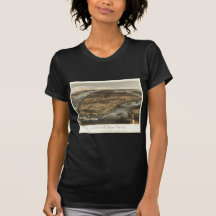 1856 New York City NY Birds Eye View by Currier T Shirts