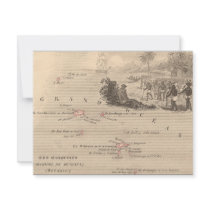 1858 Map Iles Marquises, France (Marquesas Island) Personalized Invite