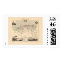 1858 Map of Algerie Department, France - Algeria Postage Stamps