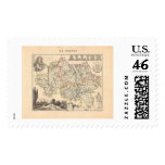 1858 Map of Allier Department, France postage