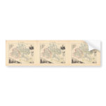 1858 Map of Ariege Department, France Bumper Sticker