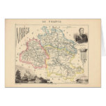 1858 Map of Ariege Department, France Greeting Cards