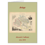 1858 Map of Ariege Department, France Greeting Cards