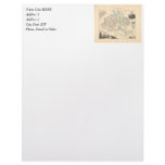 1858 Map of Ariege Department, France Letterhead Design