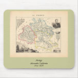 1858 Map of Ariege Department, France Mousepad
