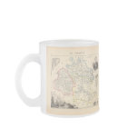 1858 Map of Ariege Department, France Mugs