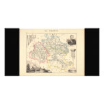 1858 Map of Ariege Department, France Custom Photo Card