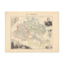 1858 Map of Ariege Department, France Postcards