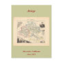 1858 Map of Ariege Department, France Postcard