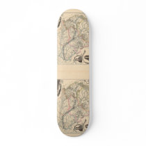 1858 Map of Aube Department, France Skate Board Decks