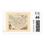 1858 Map of Haute Loire Department, France Stamp