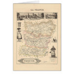 1858 Map of Mayenne Department, France Card
