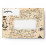 1858 Map of Mayenne Department, France Envelopes