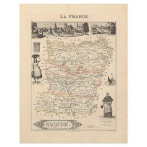 1858 Map of Mayenne Department, France Custom Flyer