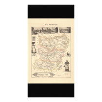 1858 Map of Mayenne Department, France Custom Photo Card