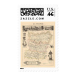 1858 Map of Mayenne Department, France Stamps
