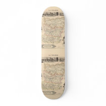 1858 Map of Mayenne Department, France Skateboard