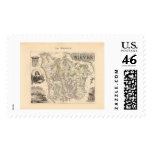 1858 Map of Nievre Department, France postage