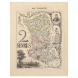 1858 Map of Sevres Department, France flyers