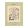 1858 Map of Sevres Department, France Postcards
