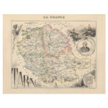 1858 Map of Tarn Department, France flyers