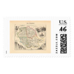 1858 Map of Tarn Department, France Postage Stamp