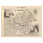 1858 Map ofLoire Inferieure Department, France Custom Flyer
