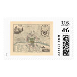 1858 Map Paris en 1180 - France postage