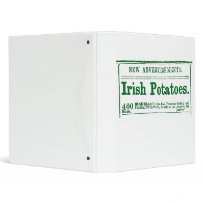 1860s Irish Potatoes Classified Ad Avery Binder by Jakestuff