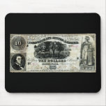 1861 Confederate Ten Dollar Note Mousepads