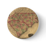 1861 North Carolina and South Carolina Map Pinback Button
