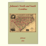 1861 North Carolina and South Carolina Map cards