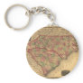 1861 North Carolina and South Carolina Map Keychain