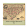 1861 North Carolina and South Carolina Map Fridge Magnets