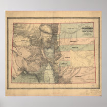1862 Map of Colorado Territory Posters