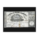 1862 North Carolina 50 Cent Note Postcards