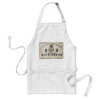 1863 South Carolina 5 Cent Note Apron by historicimage