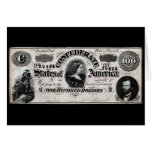 1864 Confederate One Hundred Dollar Note Card