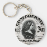 1864 Confederate One Hundred Dollar Note Keychains