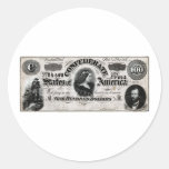 1864 Confederate One Hundred Dollar Note Sticker