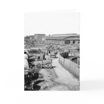 1864 Railroad Depot Atlanta Greeting Card