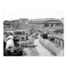 1864 Railroad Depot Atlanta Postcard