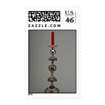 1864 silver candlestick, Warsaw, Poland Stamp