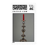 1864 silver candlestick, Warsaw, Poland postage