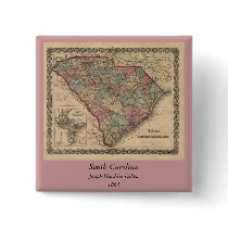 1865 South Carolina Map Pin