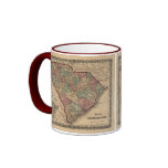 1865 South Carolina Map Coffee Mug